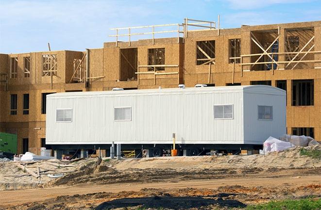 office trailers and equipment rental at a construction site in Climax